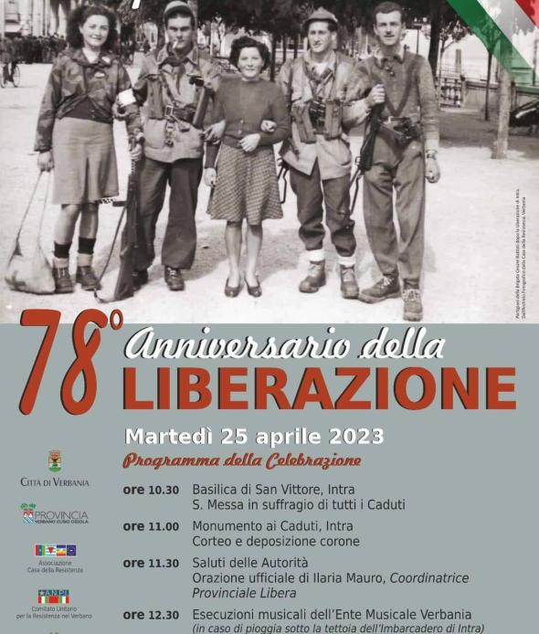 25 aprile programma Intra