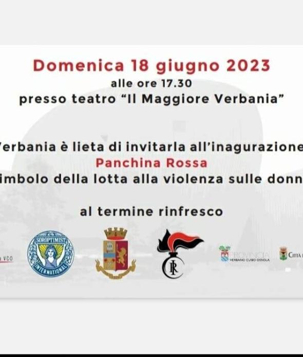 Inaugurazione panchina rossa AVIS