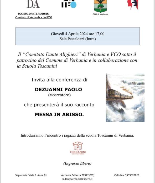 Conferenza Dante Alighieri Verbania e VCO