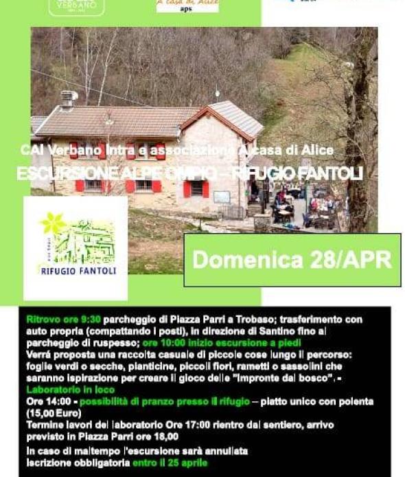 Escursione Alpe Ompio Rifugio Fantoli