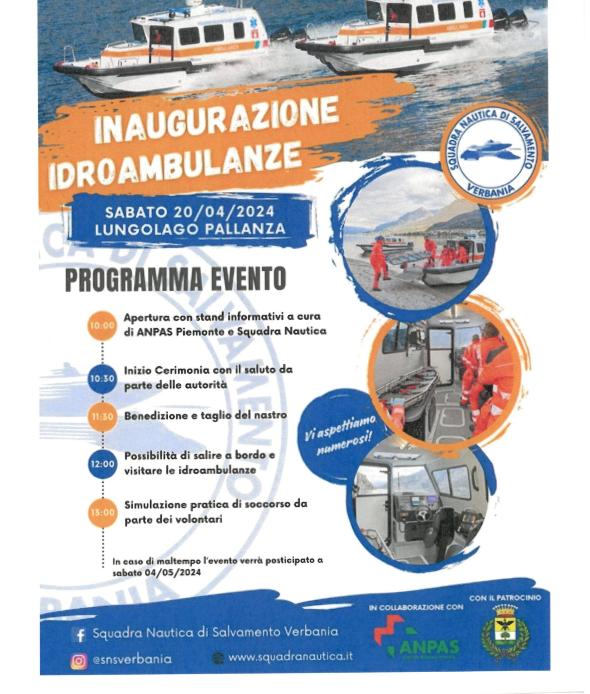 Inaugurazione con il varo delle idroambulanze