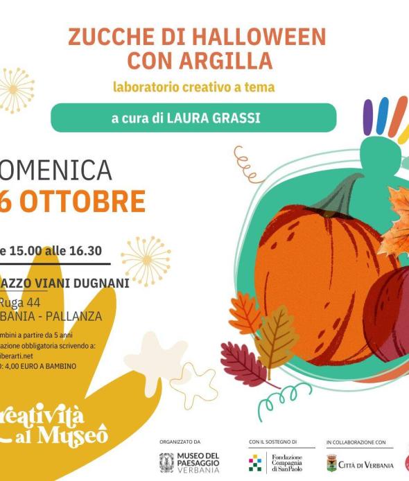 Zucche di Halloween con argilla