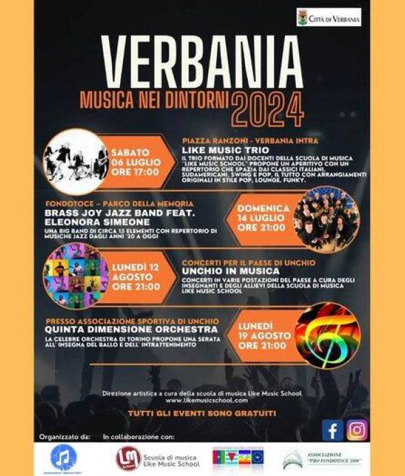 VERBANIA .... MUSICA NEI DINTORNI 2024