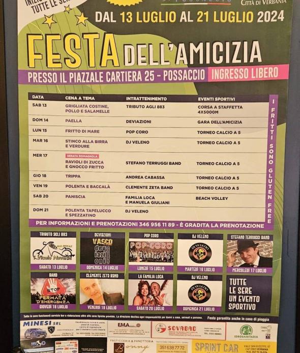 Festa dell'Amicizia Possaccio
