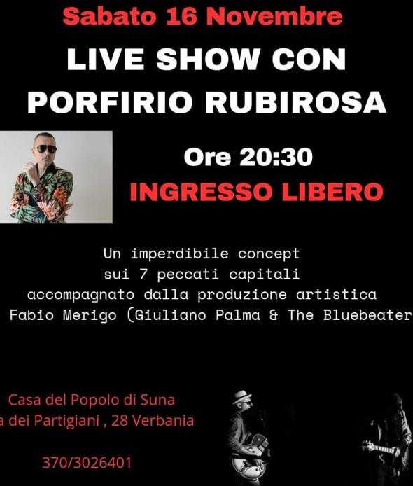 Live show con Porfirio Rubirosa