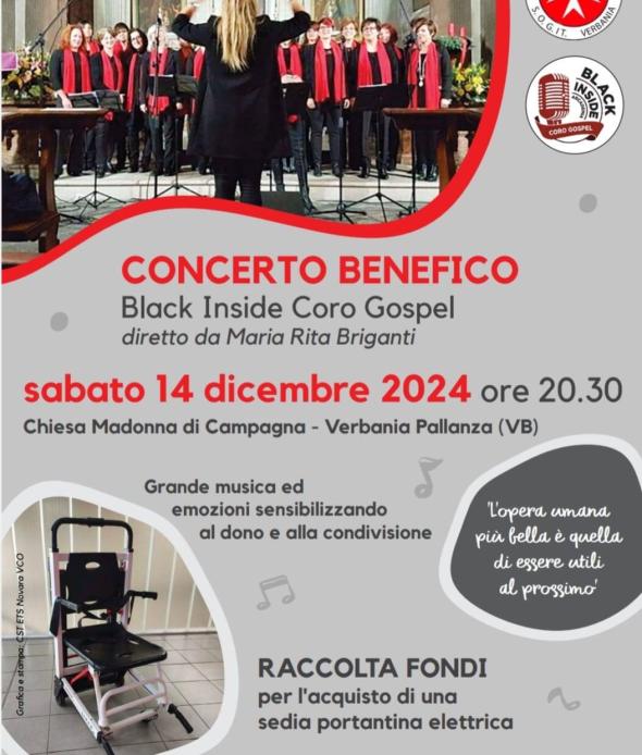 Concerto benefico Black Inside Coro Gospel