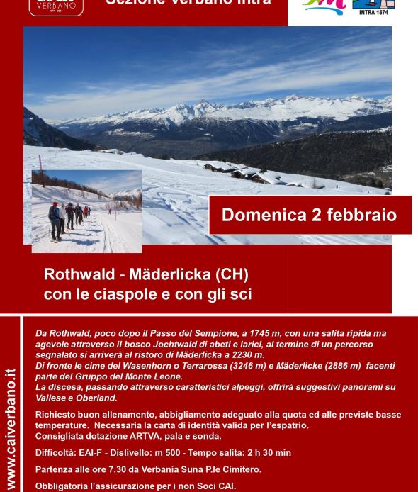 Rothwald - Mäderlicka (CH) con le ciaspole e con gli sci