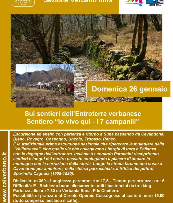 Sui sentieri dell'Entroterra verbanese, sentiero 'Io vivo qui, i 7 campanili'