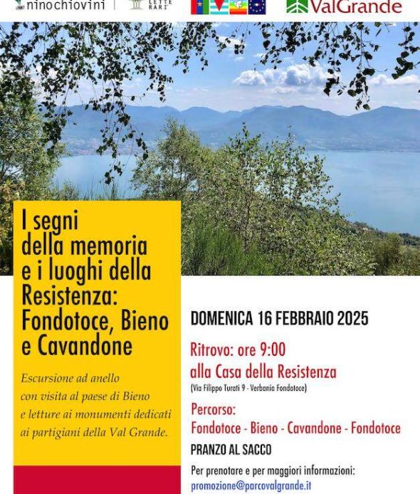  Escursione: I Segni della memoria e i Luoghi della Resistenza