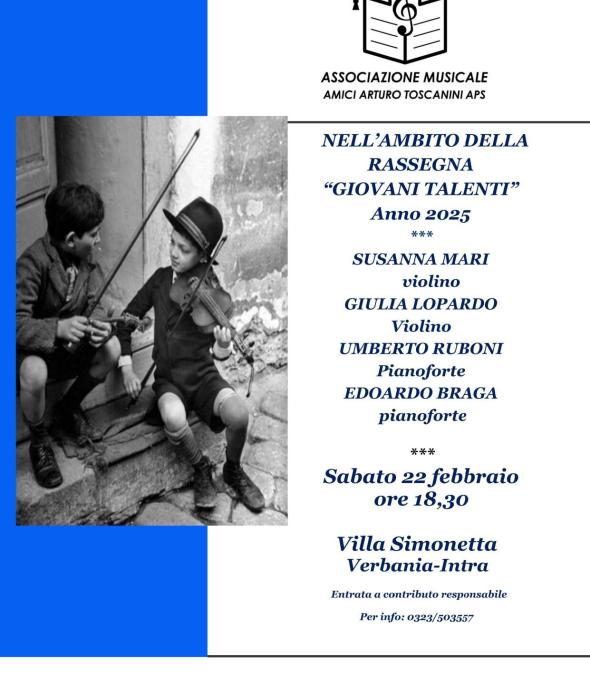 Concerto Giovani Talenti 22 02 25