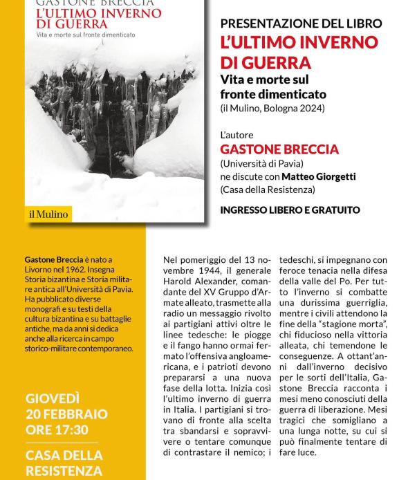 Presentazione libro: "L'ultimo inverno di guerra. Vita e morte sul fronte dimenticato"