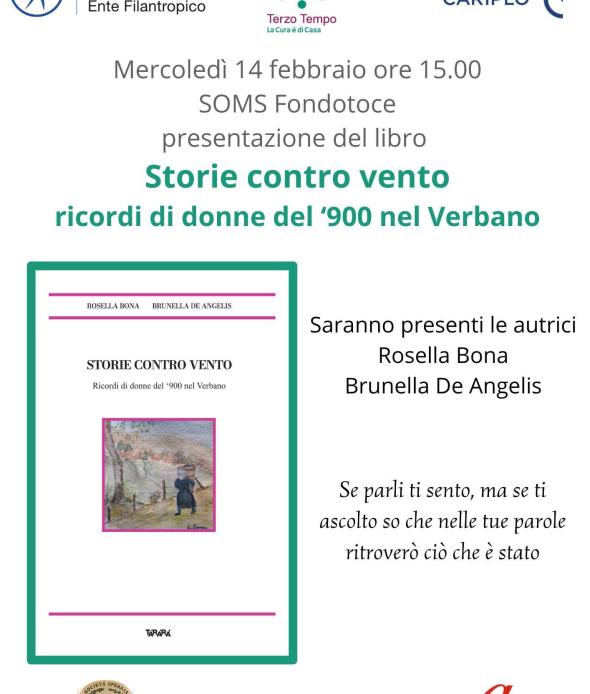 Presentazione del libro "Storie contro vento, ricordi di donne del '900 nel Verbano"