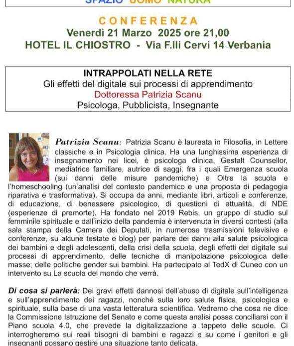 Conferenza: “Intrappolati nella rete”