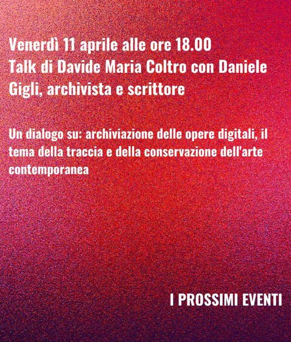 Talk di Davide Maria Coltro con Daniele Gigli