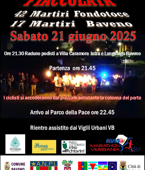Fiaccolata 42 Martiri Fondotoce 17 Martiri Baveno