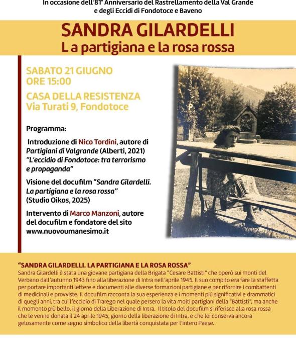 SANDRA GILARDELLI La partigiana e la rosa rossa