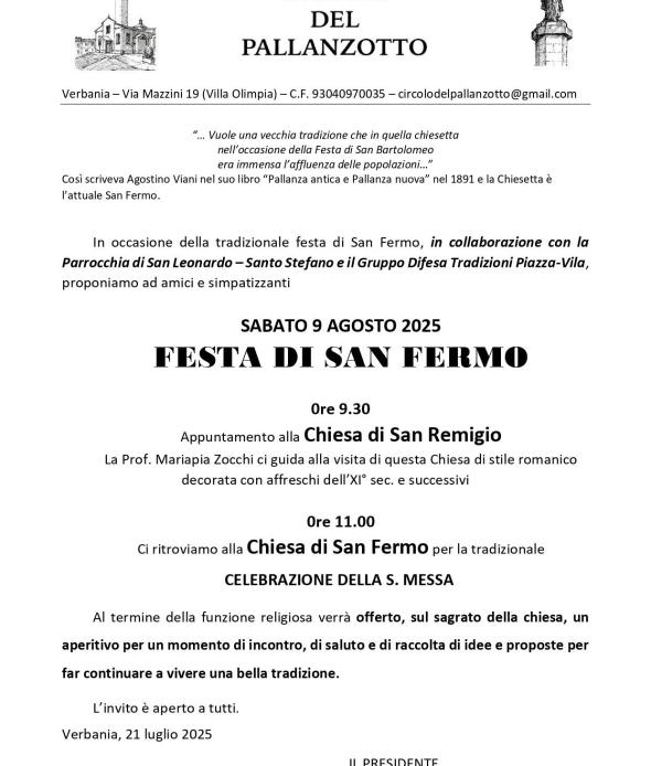 Festa di San Fermo del Circolo del Pallanzotto