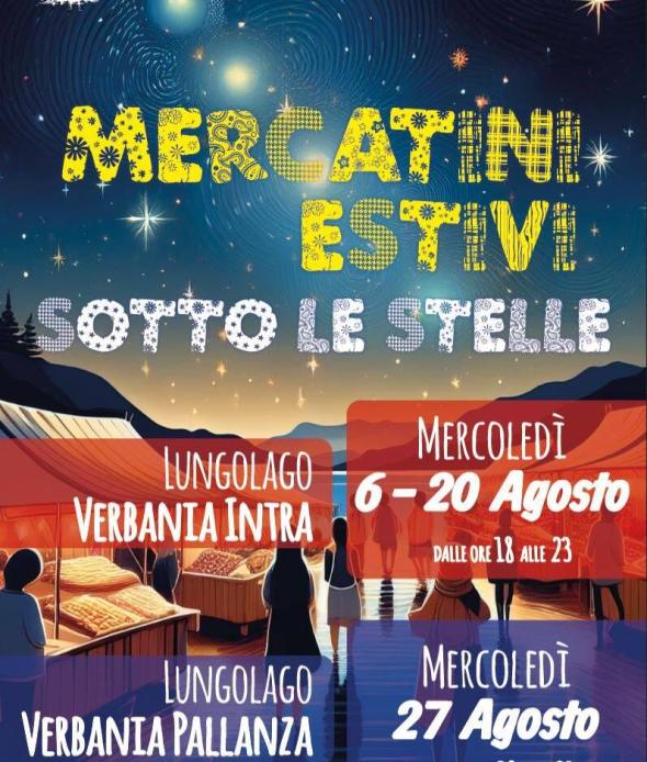 Mercatini Estivi sotto le stelle agosto 2025