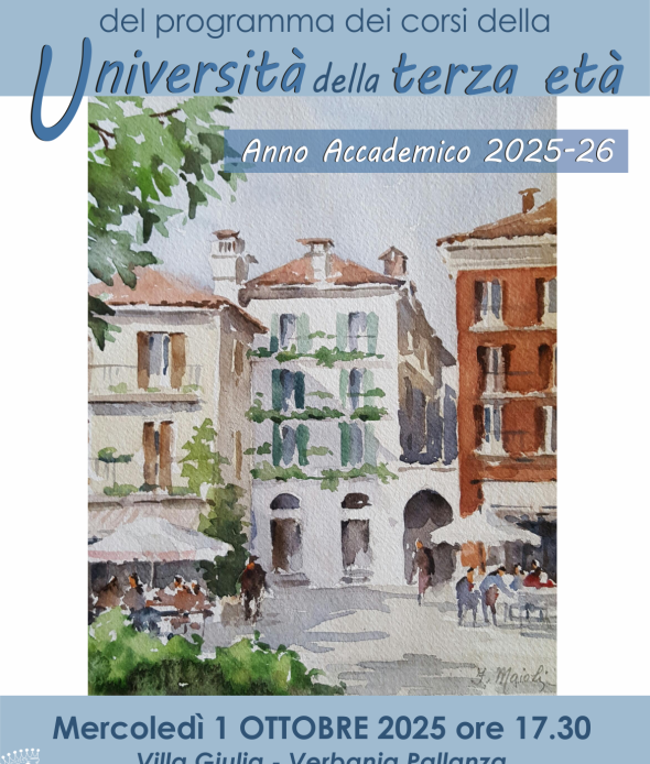 Presentazione del programma dei corsi dell'Università della Terza Età 25 26 