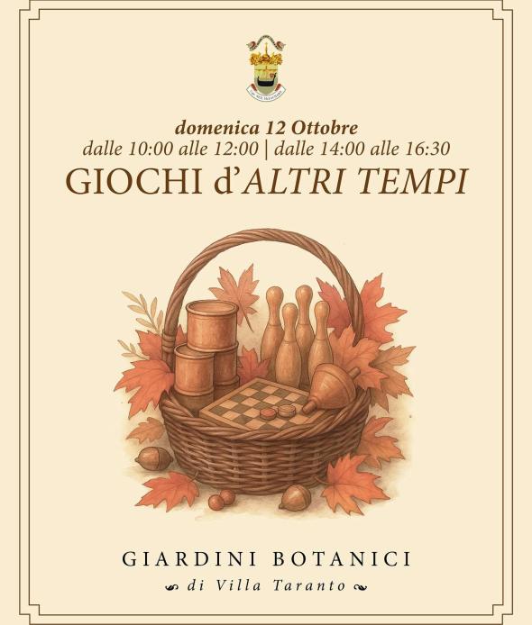 Giochi d'altri tempi ai Giardini Botanici di Villa Taranto