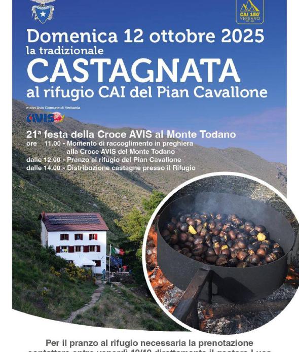 Tradizionale Castagnata al rifugio del Pian Cavallone e 21^ festa della Croce AVIS al Monte Todano