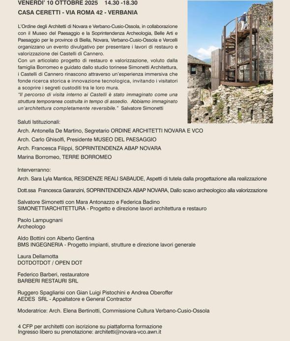 Restauro e valorizzazione dei Castelli di Cannero