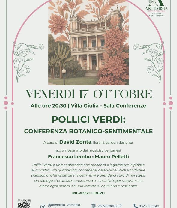 Pollici verdi: conferenza botanico-sentimentale