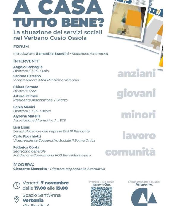 A casa tutto bene? La situazione dei servizi sociali nel Verbano Cusio Ossola.