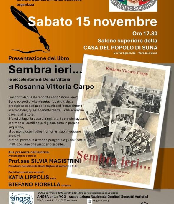 SEMBRA IERI.... LE PICCOLE STORIE DI DONNA VITTORIA