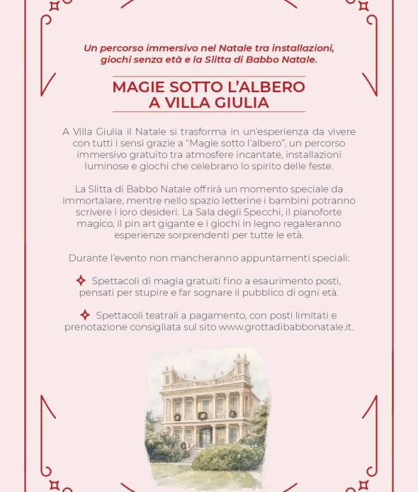 Magie sotto l'Albero a Villa Giulia