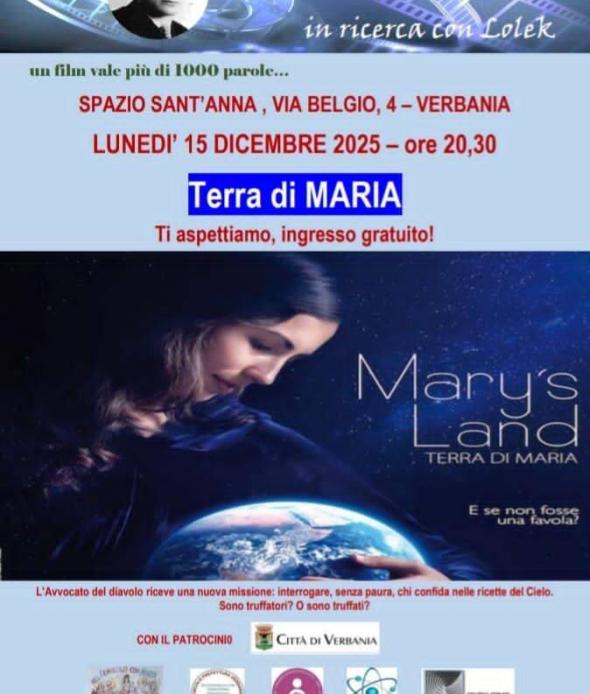 Proiezione del film: Terra di Maria