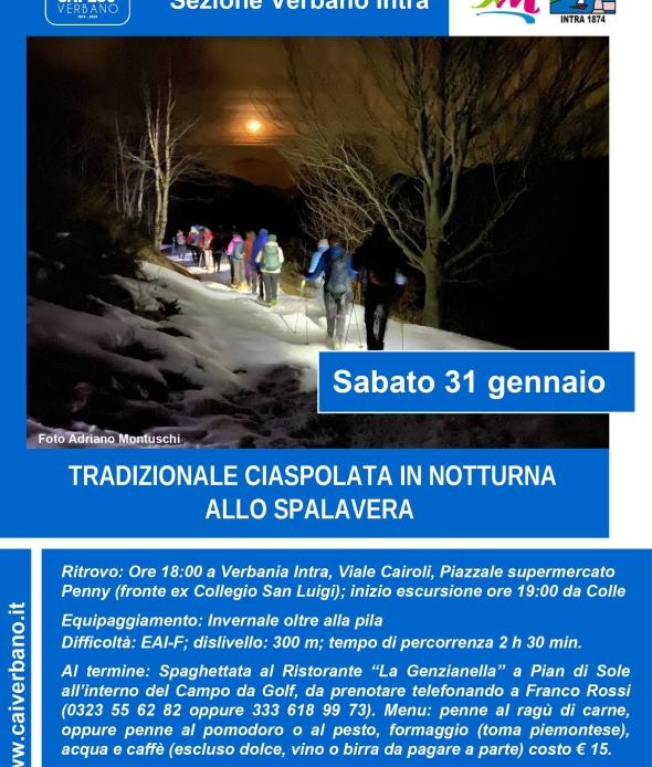  Ciaspolata in notturna allo Spalavera