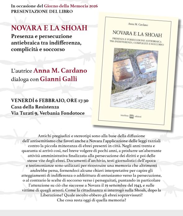 Novara e la Shoah Presenza e persecuzione antiebraica tra indifferenza, complicità e soccorso
