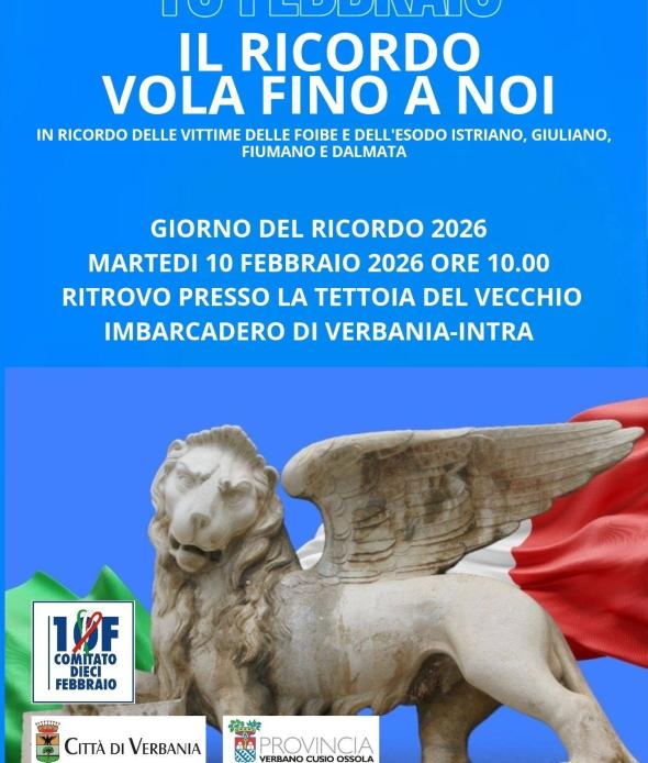 Giorno del Ricordo 2026 - "Il Ricordo vola fino a noi"