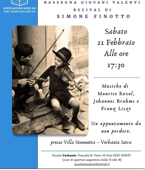 Rassegna Giovani Talenti - Recital di Simone Finotto  