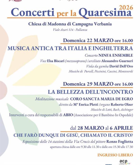 Concerti per la Quaresima 2026