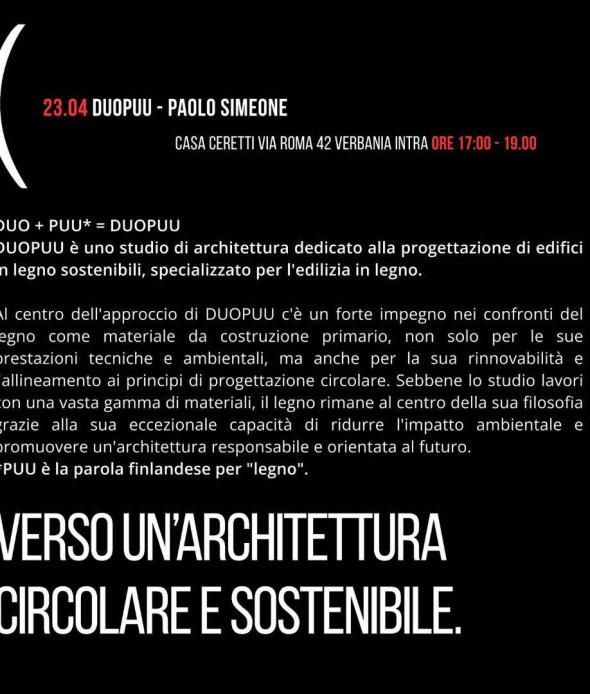  "Verso un'architettura circolare e sostenibile. Tra ricerca e mondo reale" 