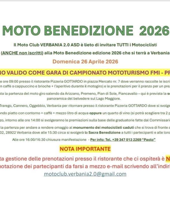 Motobenedizione 2026