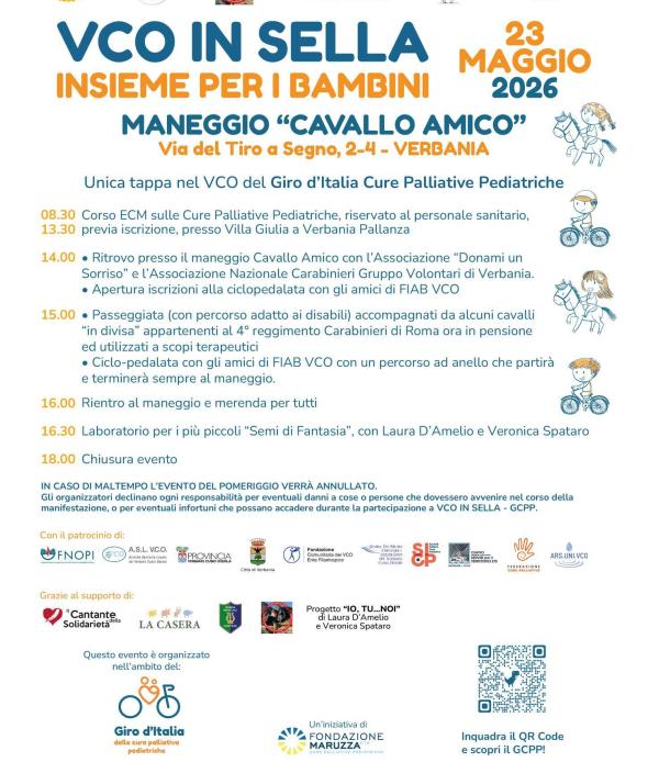 VCO IN SELLA. Insieme per i bambini