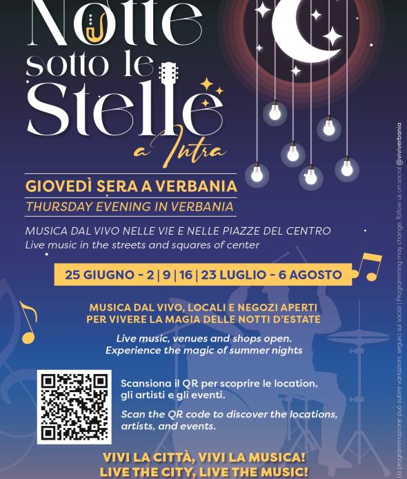 NOTE SOTTO LE STELLE A INTRA 2026