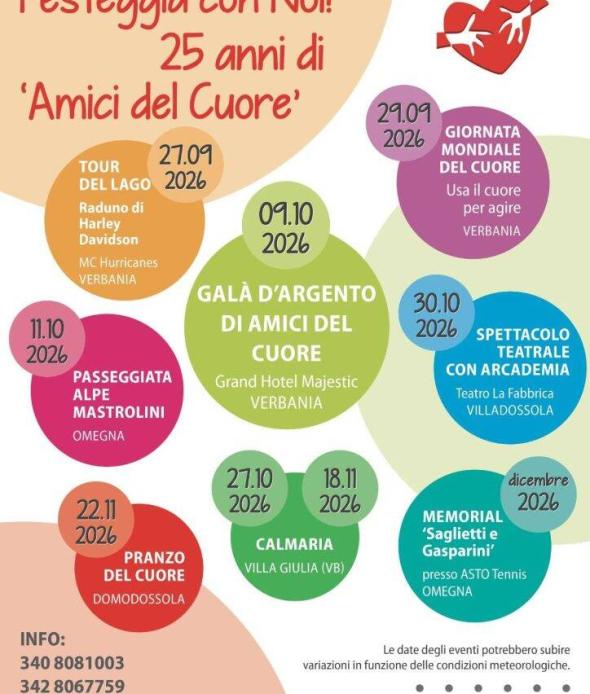 25 anni di Amici del Cuore VCO