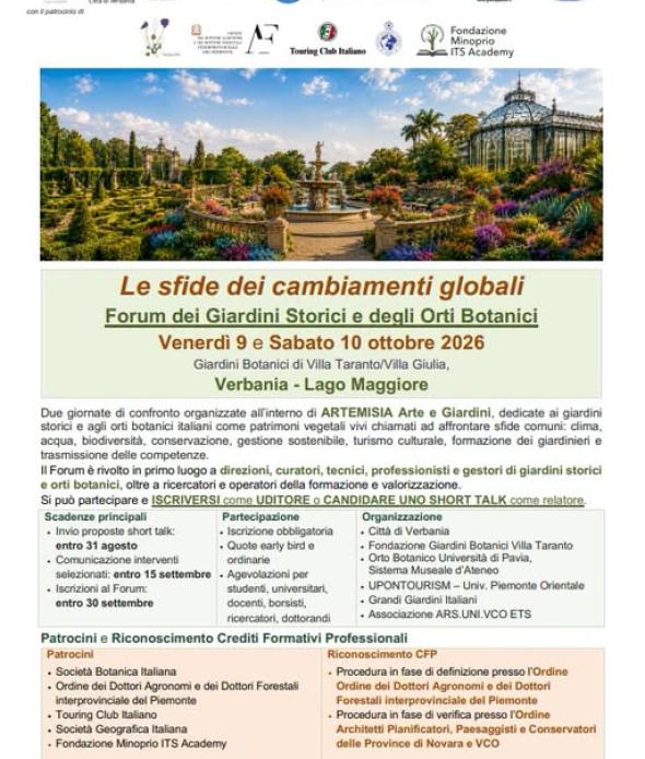Forum dei Giardini Storici e degli Orti Botanici, a Villa Giulia.