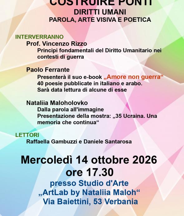  Costruire Ponti – Diritti umani, parola, arte visiva e poetica