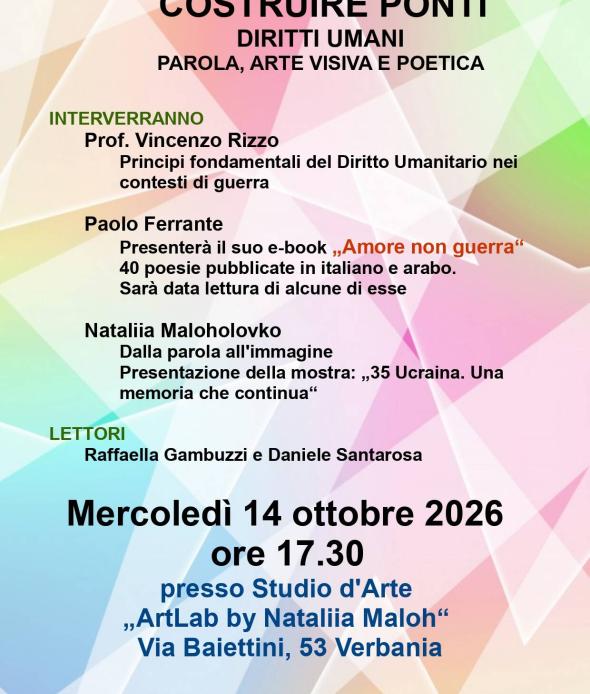  Costruire Ponti – Diritti umani, parola, arte visiva e poetica