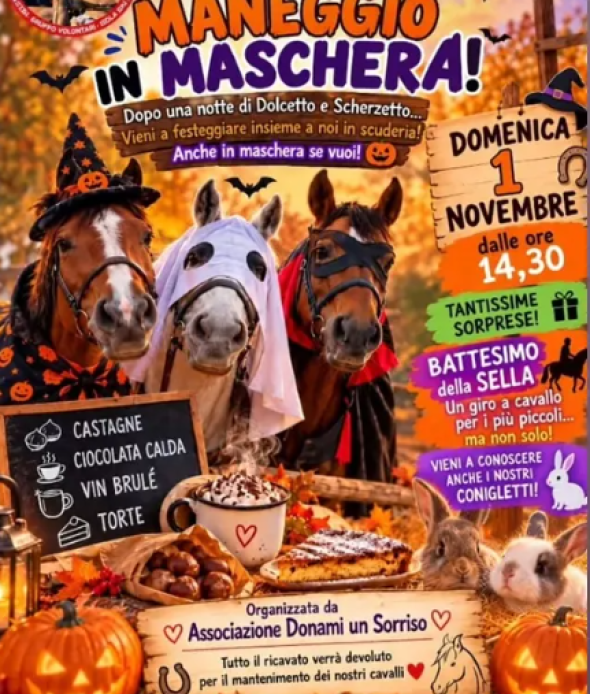 TUTTI IN MANEGGIO IN MASCHERA