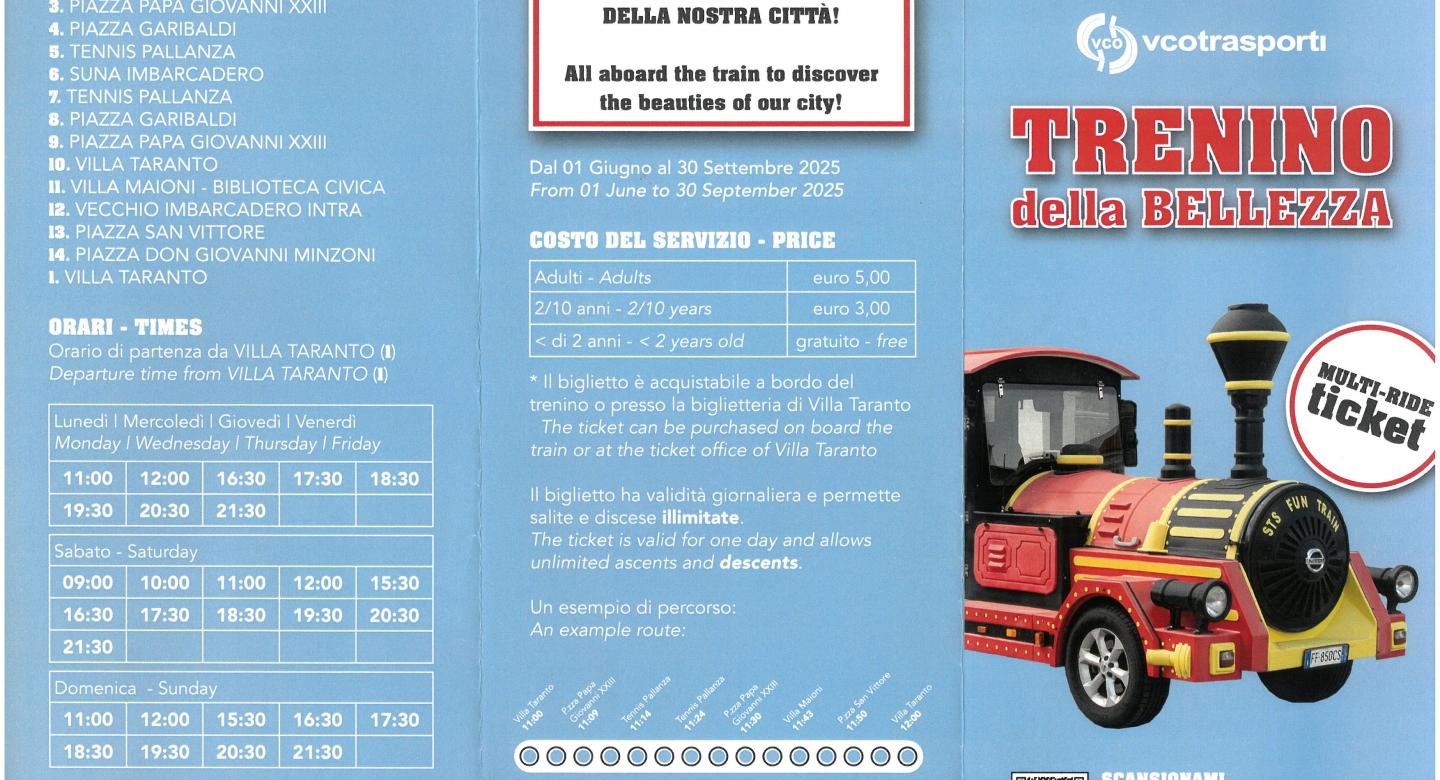 Trenino Turistico della Città di Verbania Trenino Turistico della Città di Verbania