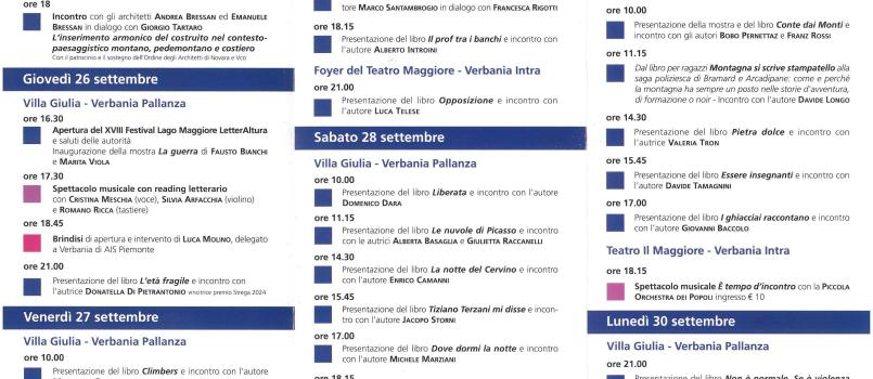 Festival Lago Maggiore LetterAltura 2024 testo
