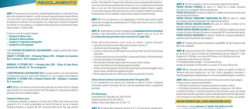 istruzioni concorso 2025