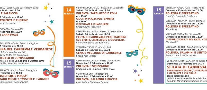 Volantino Carnevale Verbanese 2026