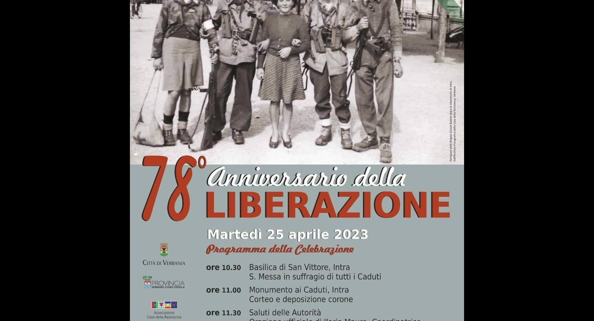 25 aprile programma Intra